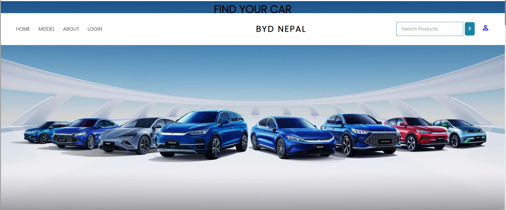 Screenshot of BYD Nepal Demo Website